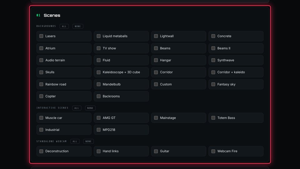 Live Set tab
